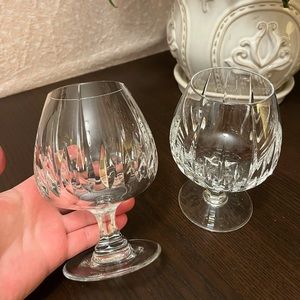 SET OF 2 MIKASA ARCTIC LIGHTS CRYSTAL BRANDY GLASSES/SNIFTERS